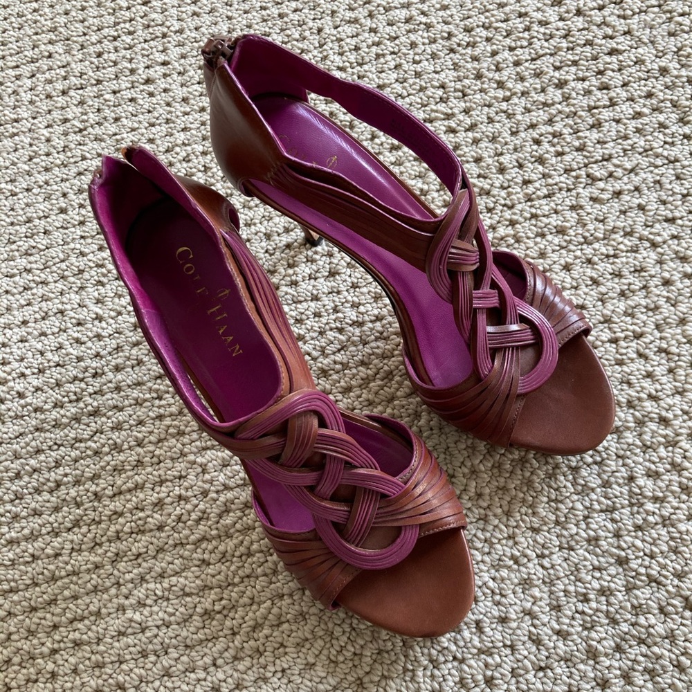 Vintage Cole Haan high heel leather sandals